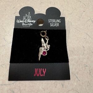 Walt Disney World Sterling Silver Tinker Bell July Birthstone Charm